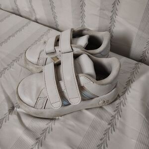adidas Kids White Velcro Sneakers